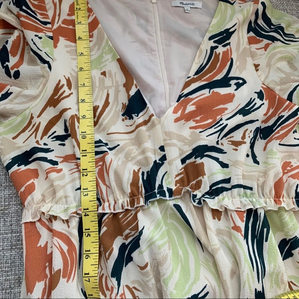 Madewell Flutter Sleeve Ruffle Waist Midi Dress - Picture 9 of 10